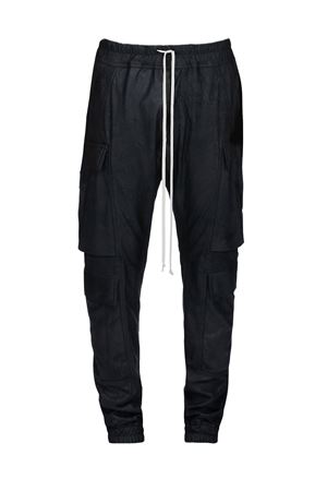 Pantaloni Megacargo slim fit nero RICK OWENS | RU02E1337LBA09